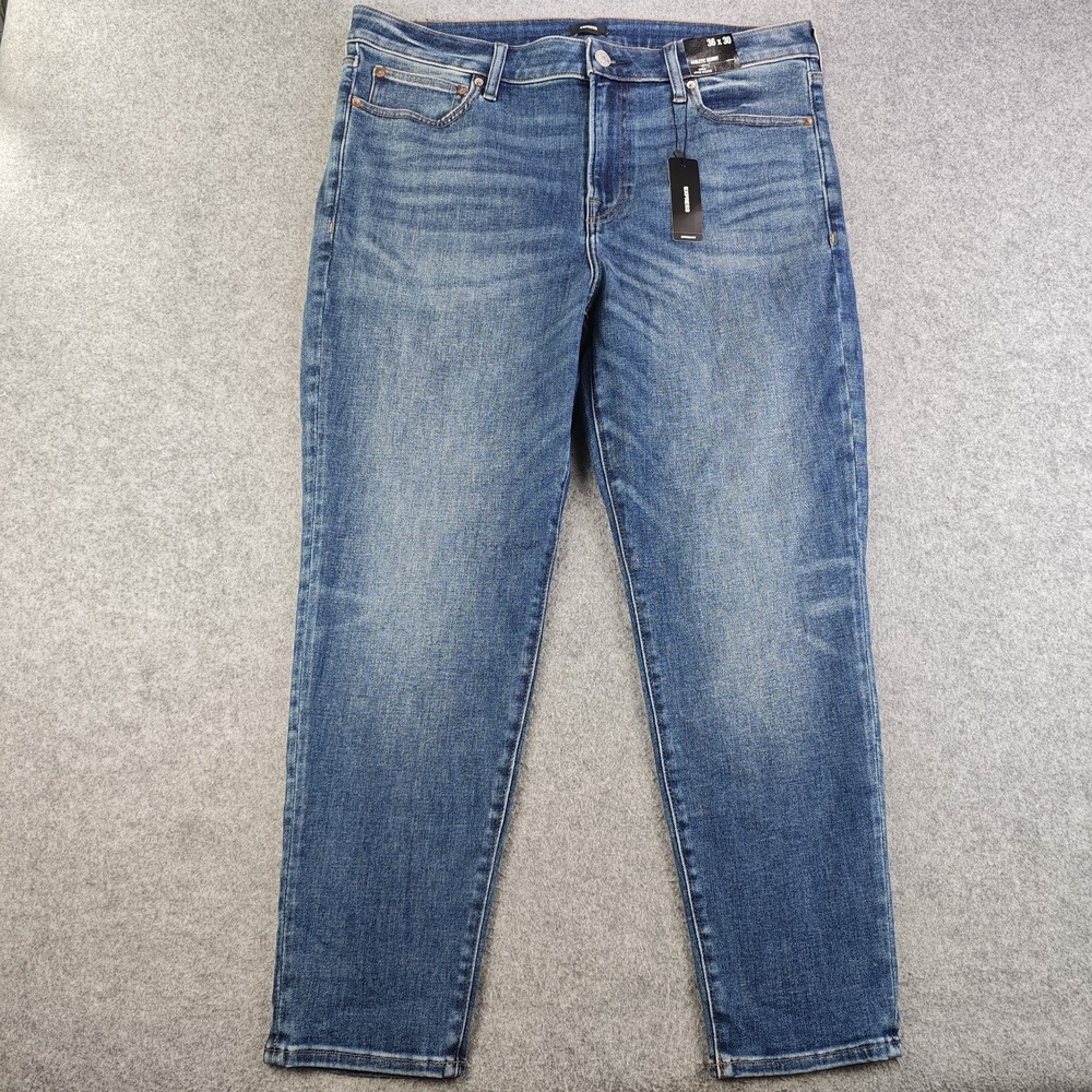 Express Athletic Skinny Jeans Mens 36x30 Ultra Hyper Stretch Medium Wash NWT